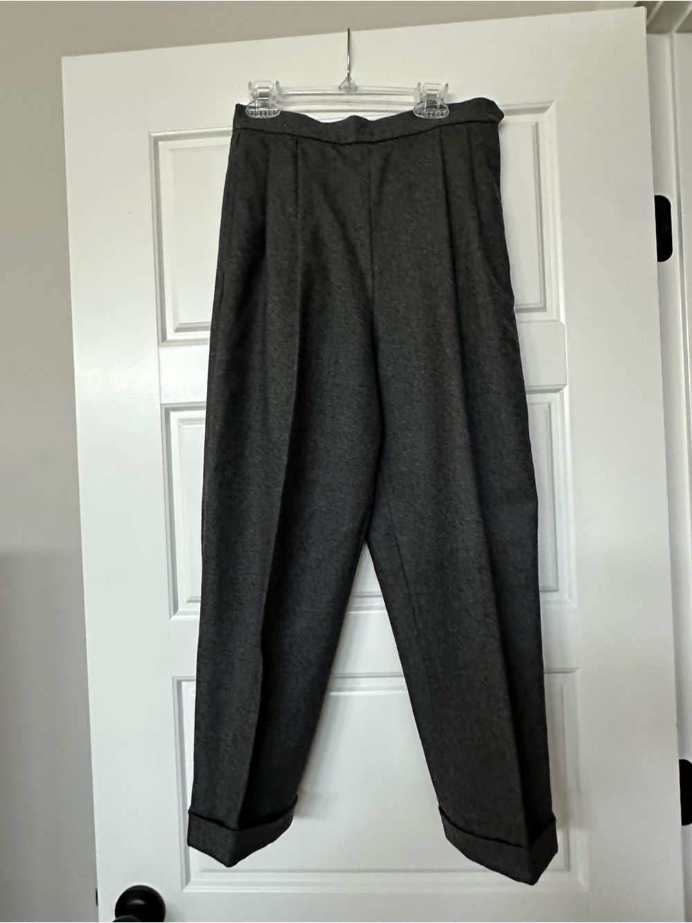 Ralph Lauren Dark Charcoal Pleated Dress Pants